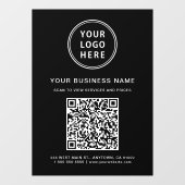 ビジネス ロゴ QR コード 黒 ウィンドウサイン (シート)