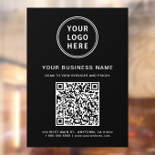 ビジネス ロゴ QR コード 黒 ウィンドウサイン (シート2)
