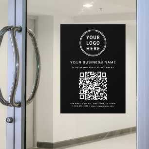 ビジネス ロゴ QR コード 黒 ウィンドウサイン