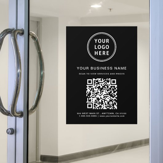 ビジネス ロゴ QR コード 黒 ウィンドウサイン