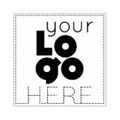 ビジネス/会社のロゴをここにカスタム追加 ラバースタンプ (インプリント)