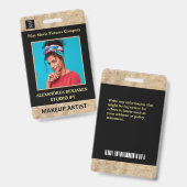 ビジネス 会社 従業員 写真 ロゴ カスタム バッジ (正面＆裏面)