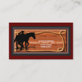 ビジネス、個人的な西部のスタイルカード 名刺 (裏面)