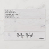 ビジネス/写真 ホリデー ラスティック ポストカード (裏面)