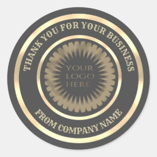 ビジネス·感謝していのロゴ ラウンドシール