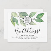 ビジネス 新住所 ロゴ 移動 案内ポストカード (正面/裏面)