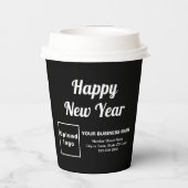 ビジネス 新年 ブラック 紙コップ (裏面)