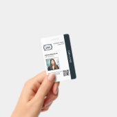 ビジネス 社員 コーポレート QR コード 写真 ID バッジ (手持ち)