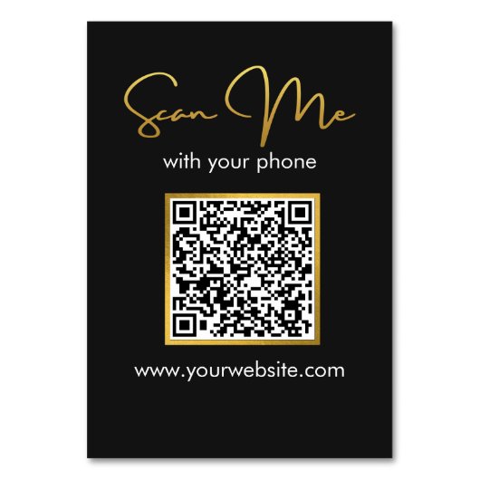 ビジネス | 結婚式 QRコード テーブルカード (正面)