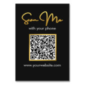 ビジネス | 結婚式 QR コード テーブル カード (正面)