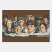 ビジネス 職業、ヴィンテージ 愛国的な 愛国心 ラッピングペーパーシート (正面3)