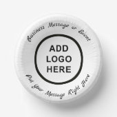 ビジネス 誕生日 結婚 卒業 ロゴ フォト ペーパーボウル (正面)