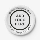 ビジネス 誕生日 結婚 卒業 ロゴ 写真 ペーパープレート (正面)