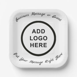 ビジネス 誕生日 結婚 卒業 ロゴ 写真 SQ ペーパープレート