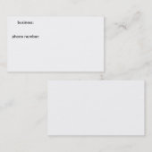 ビジネス: 電話番号: 名刺 (正面/裏面)