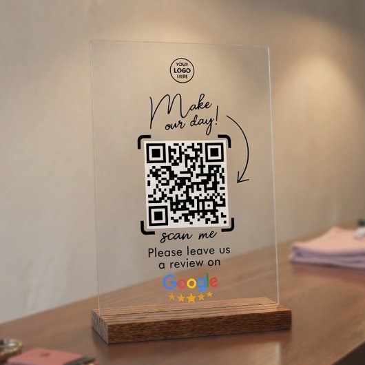 ビジネス Google ソーシャルレビューQRコード アクリルサイン