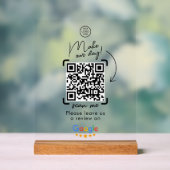 ビジネス Google ソーシャルレビューQRコード アクリルサイン (ニュートラル)