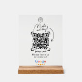 ビジネス Google ソーシャルレビューQRコード アクリルサイン (正面)
