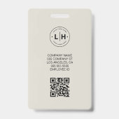 ビジネス ID カード 現代のロゴ 写真 スタッフ バッジ (裏面)