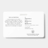 ビジネス ID ロゴ | 法廷 白 バッジ (裏面)