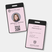 ビジネス ID ロゴ | 現代のカスタム従業員スタッフ バッジ (正面＆裏面)