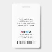 ビジネス ID ロゴ | 現代のカスタム スタッフ バッジ (裏面)
