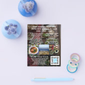 ビジネス QRコード ダークフォト 広告 カスタム チラシ (シングル)