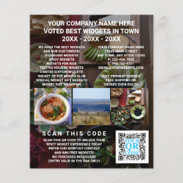 ビジネス QRコード ダークフォト 広告 カスタム チラシ