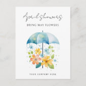ビジネスApril Showers Bring May Flowers春 ポストカード (正面)
