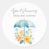 ビジネスApril Showers Bring May Flowers春 ラウンドシール (正面)