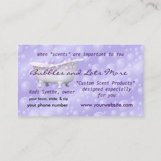 ビジネスCard2- Lavの泡は望むようにカスタマイズ 名刺 (正面)