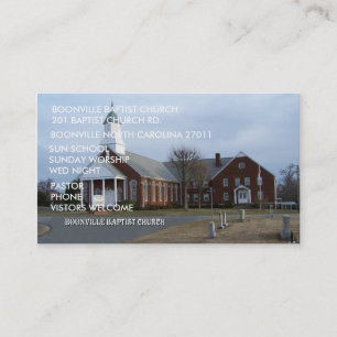 ビジネスCARD-BOONVILLEバプティスト教会 名刺