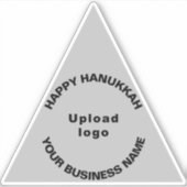 ビジネスHanukkahグリーティングオングレートライアングルビニール シール (正面)