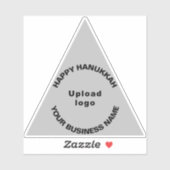ビジネスHanukkahグリーティングオングレートライアングルビニール シール (シート)