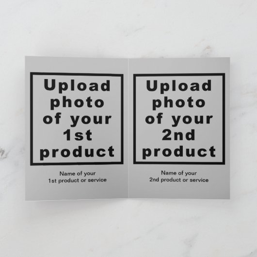 ビジネスHanukkahグレー折り畳みグリーティングカード カード (内部)