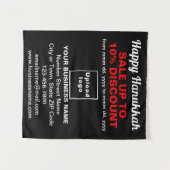 ビジネスHanukkahブラックタペストリーの販売 タペストリー (正面(横))