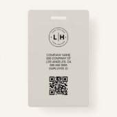 ビジネスIDカードロモダンゴ写真スタッフ バッジ (裏面)