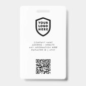 ビジネスIDカード |大きモダンな写真社員 バッジ (裏面)