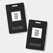 ビジネスIDロゴバッジ従業員スタッフ バッジ (Front & Back)