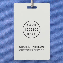 ビジネスIDロゴ |グレーモダンの社員スタッフ バッジ