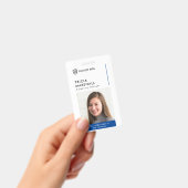 ビジネスIDロゴ |ミニマル写真社員バッジ バッジ (Handheld)