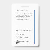 ビジネスIDロゴ |ミニマル写真社員バッジ バッジ (Back)