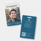 ビジネスIDロゴ |写真社員スタッフバッジ バッジ (表裏)