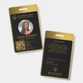 ビジネスIDロゴ |弁護士ブラック金ゴールド バッジ (表裏)