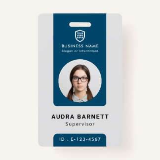 ビジネスIDロゴ |社員モダンスカスタムタッフBa バッジ