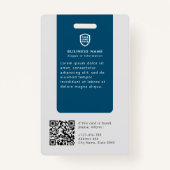 ビジネスIDロゴ |社員モダンスカスタムタッフBa バッジ (裏面)