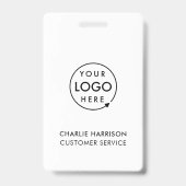 ビジネスIDロゴ |社員モダンスカスタム・スタッフ バッジ (Front)