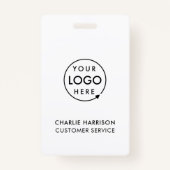 ビジネスIDロゴ |社員モダンスカスタム・スタッフ バッジ (裏面)