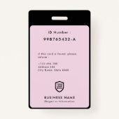 ビジネスIDロゴ |社員モダンスカスタム・スタッフ バッジ (裏面)