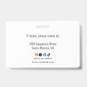 ビジネスIDロゴ |社員モダンスカスタム・スタッフ バッジ (裏面)